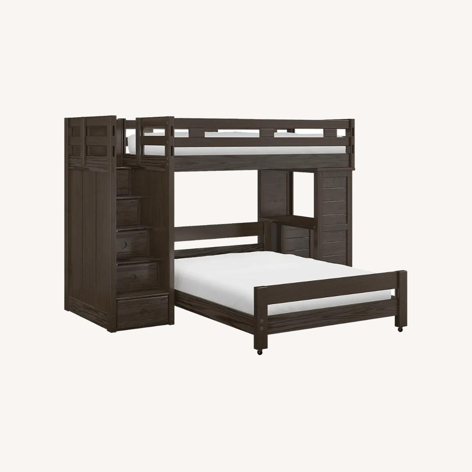 Rooms To Go Creekside Wood Bunk bed/Desk Combo - image-0