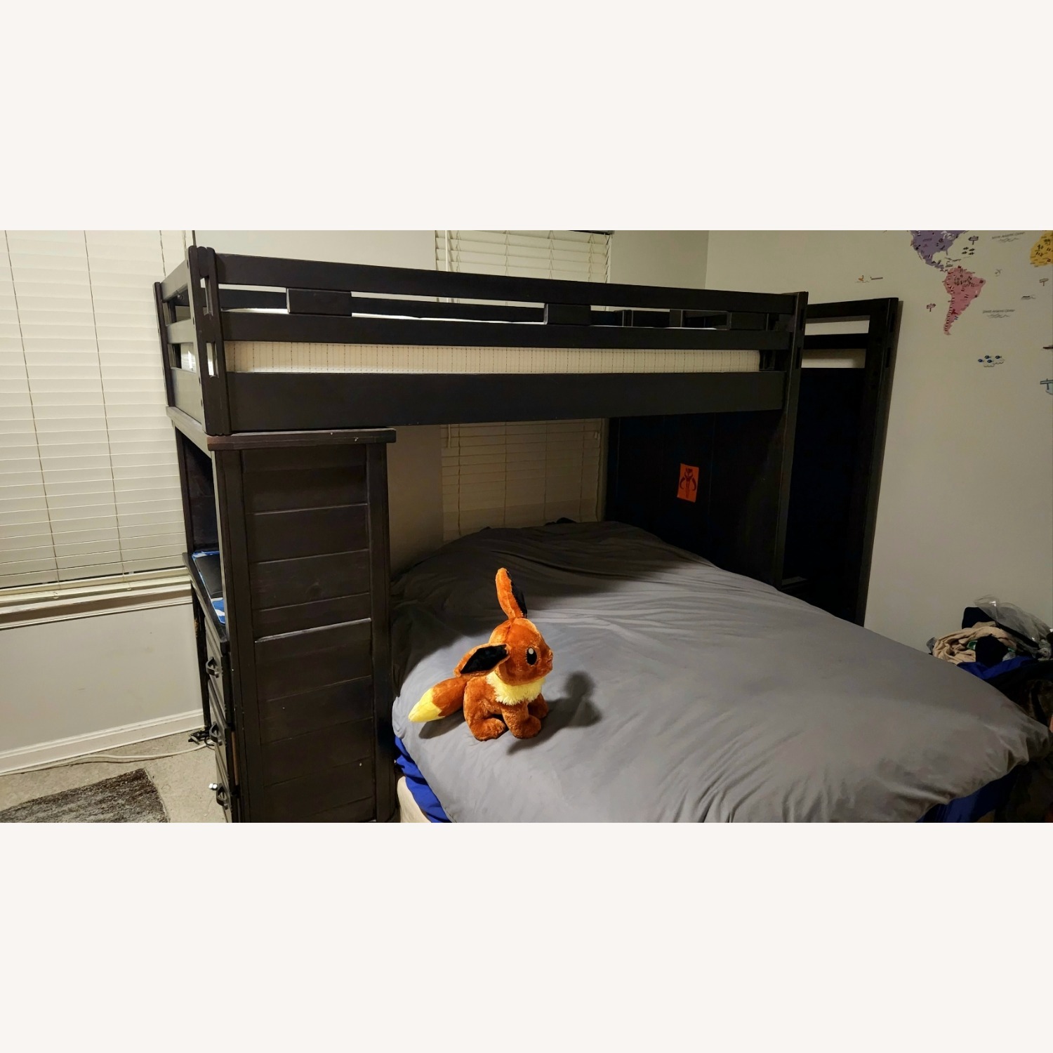 Rooms To Go Creekside Wood Bunk bed/Desk Combo - image-1