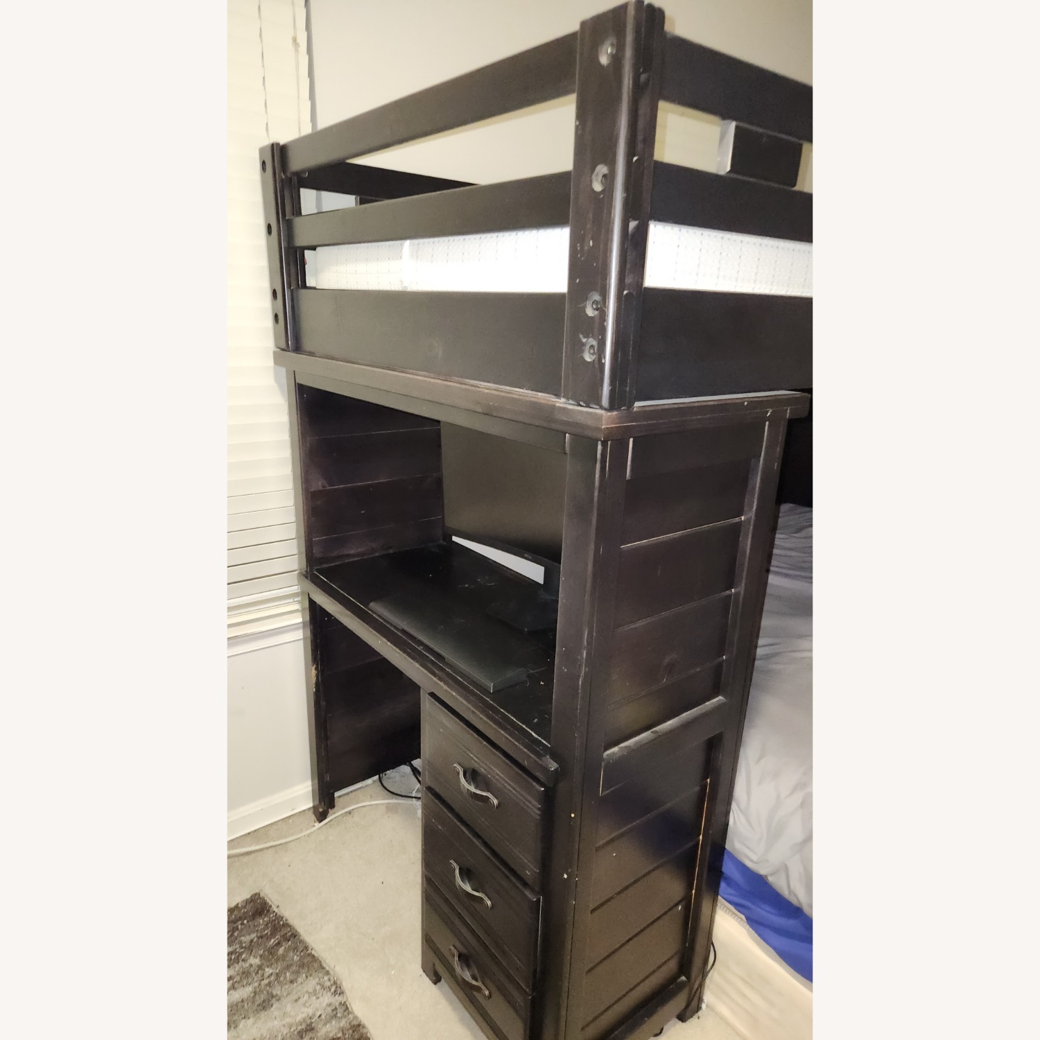 Rooms To Go Creekside Wood Bunk bed/Desk Combo - image-3