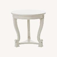 Lillian August White Wood Side Table