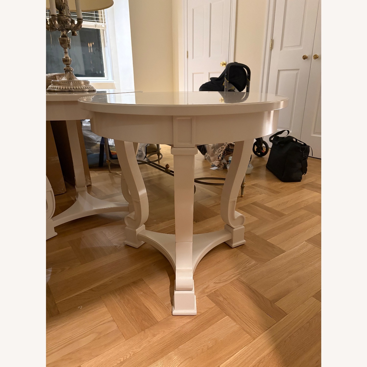 Lillian August White Wood Side Table - image-3