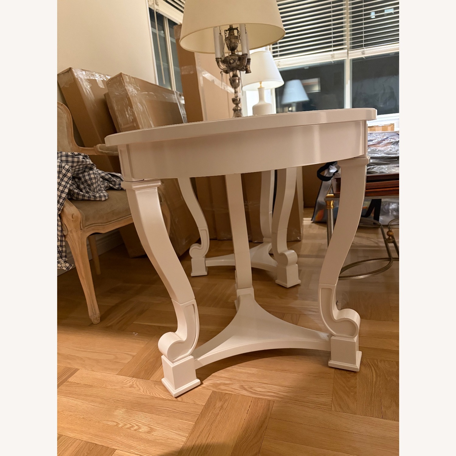 Lillian August White Wood Side Table - image-2