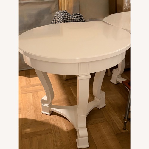Used Lillian August White Wood Side Table for sale on AptDeco