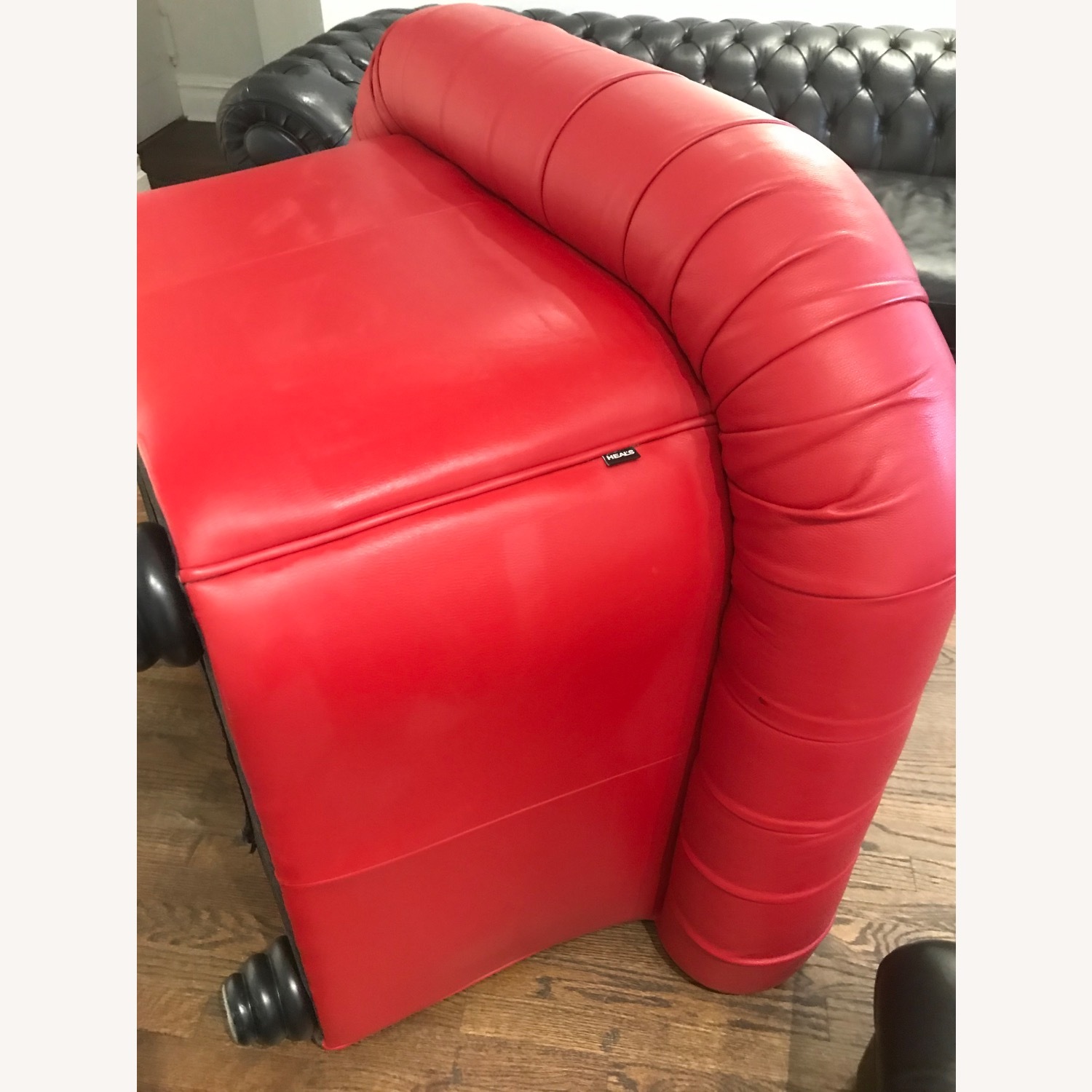 Classic Oversize Chair in Red Leather  - image-4