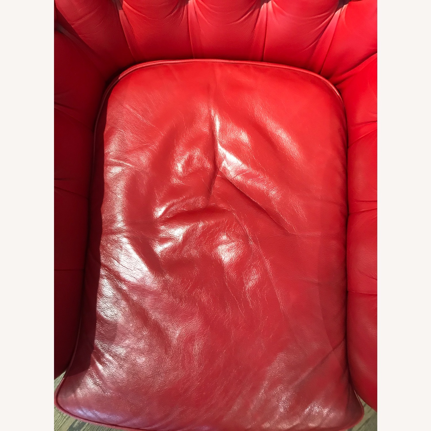 Classic Oversize Chair in Red Leather  - image-5