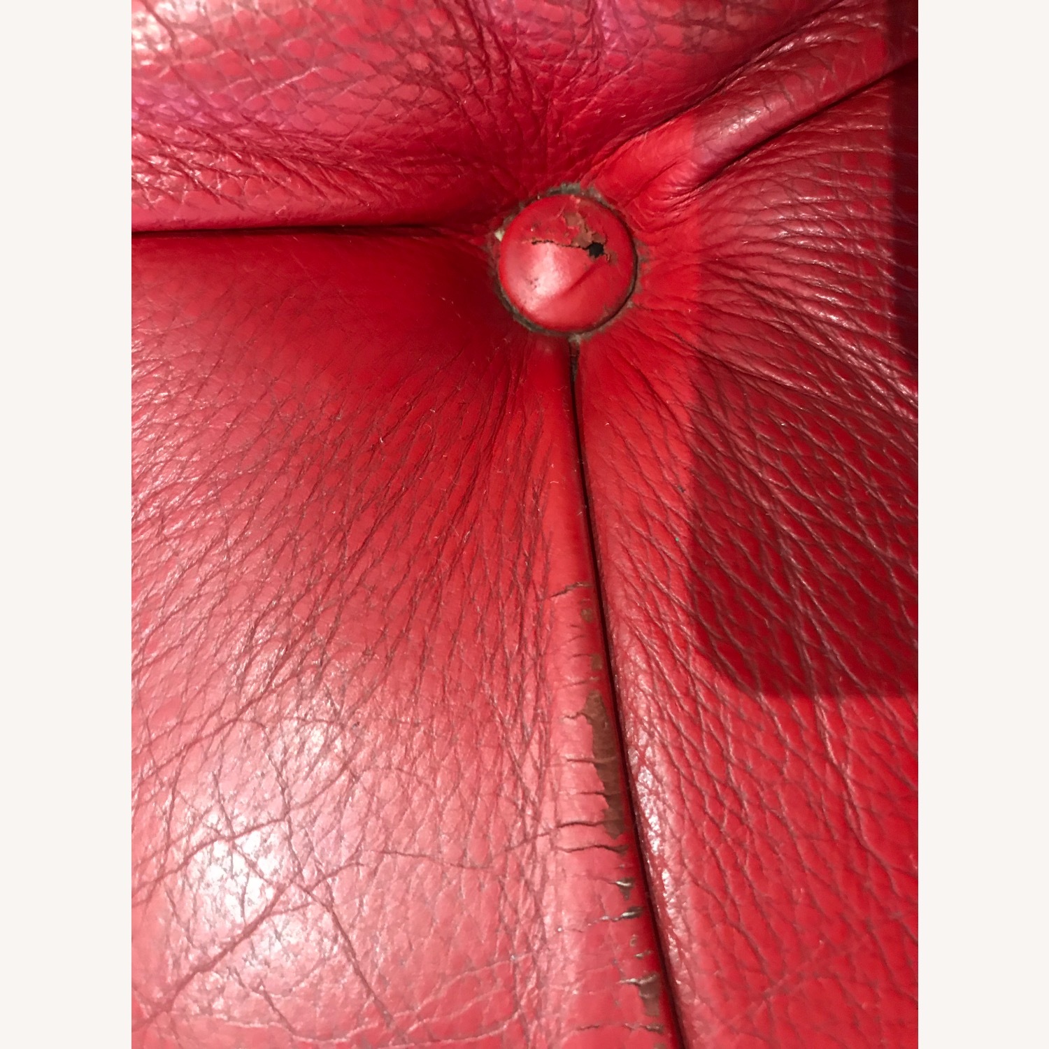 Classic Oversize Chair in Red Leather  - image-3
