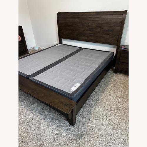 Used Heritage Blue Ridge King Bed in Rustic Gray for sale on AptDeco