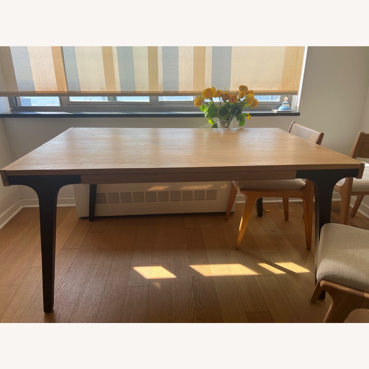 Crate & Barrel Light Brown Wood Dining Table - image-2