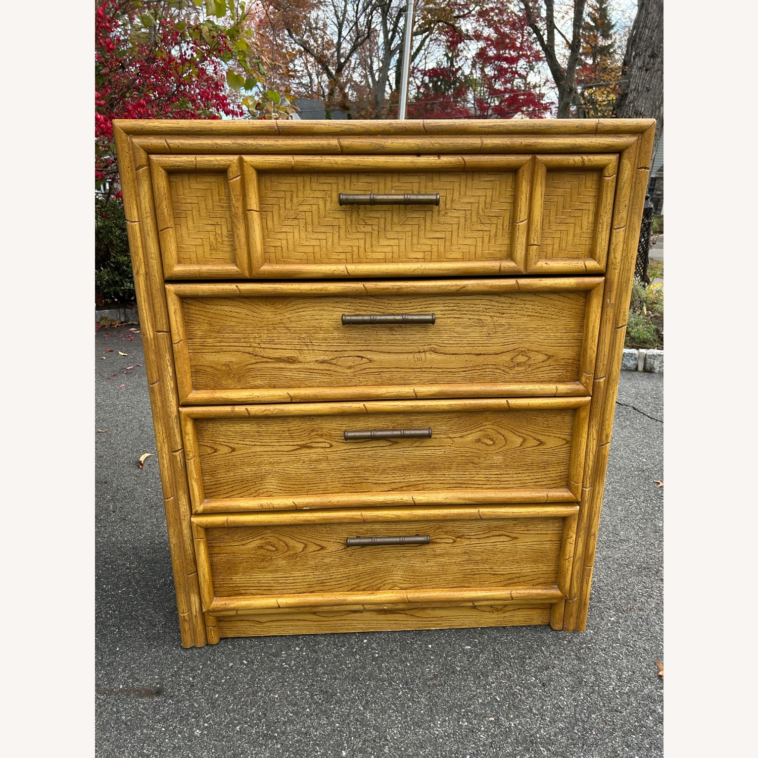 Lea Faux Bamboo Chest of Drawers - image-0