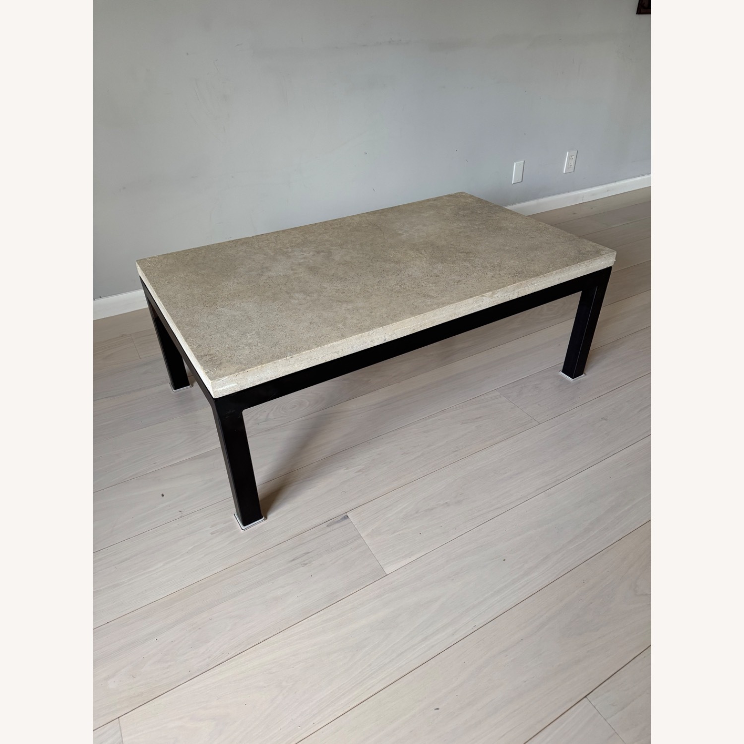 Crate & Barrel Parsons Marble Coffee Table  - image-1
