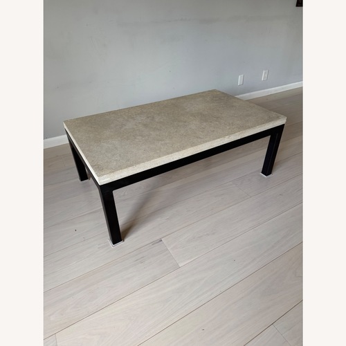 Used Crate & Barrel Parsons Marble Coffee Table for sale on AptDeco