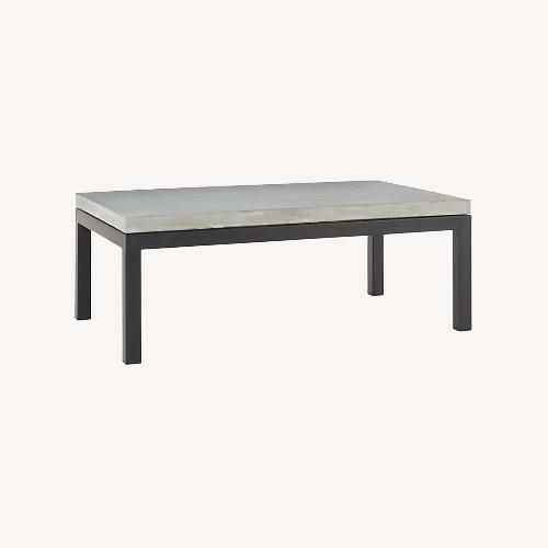 Used Crate & Barrel Parsons Marble Coffee Table for sale on AptDeco