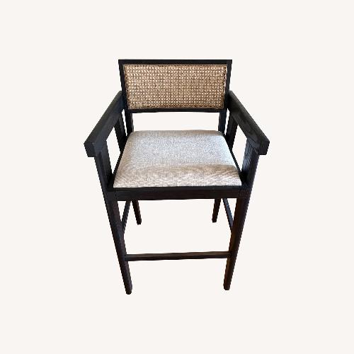 Used Pair of Arhaus Kroy Cane Back Barstools for sale on AptDeco