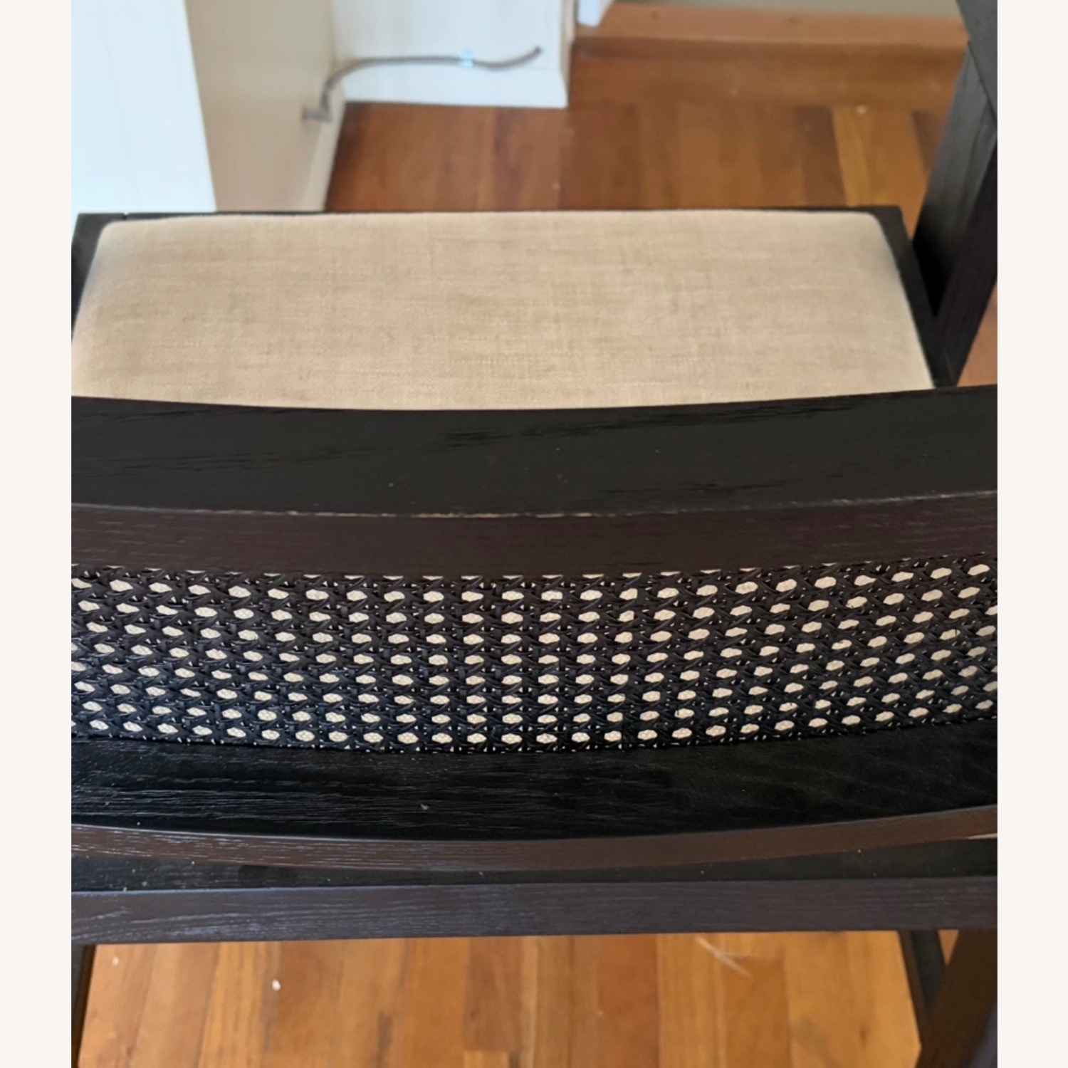 Pair of Arhaus Kroy Cane Back Barstools - image-4