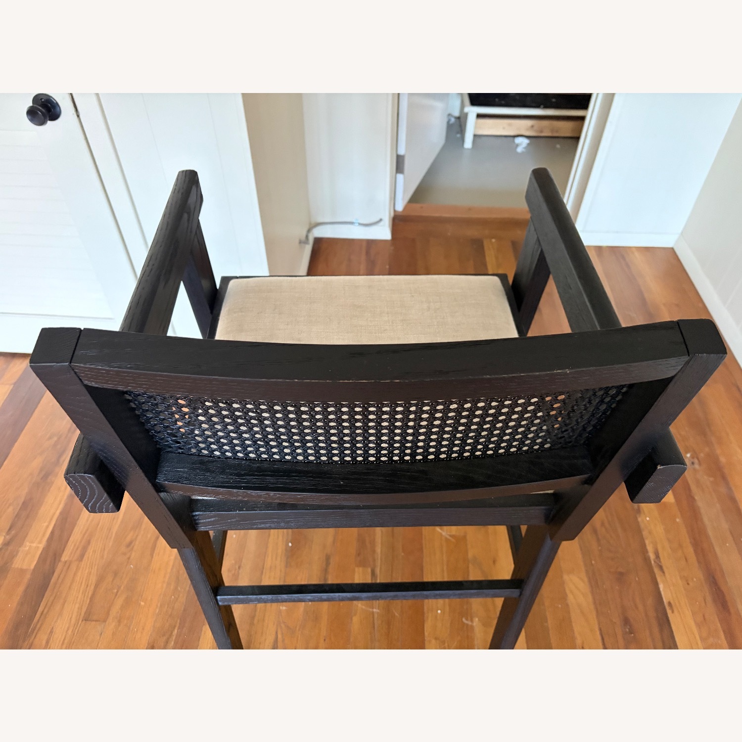 Pair of Arhaus Kroy Cane Back Barstools - image-9