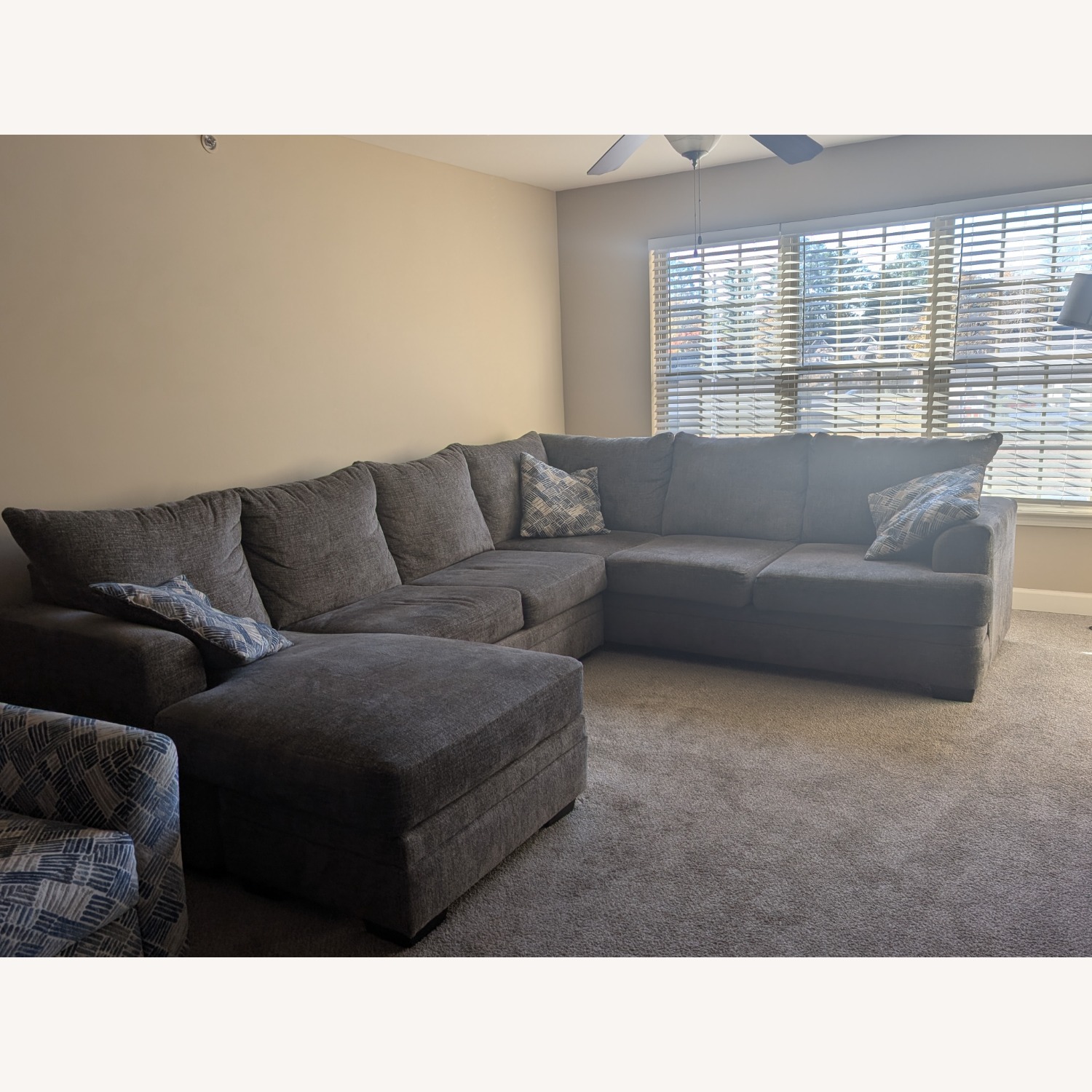 Dark Gray Microsuede Sleeper Sofa - image-2