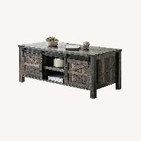 Sincido Dark Brown Wood Coffee Table