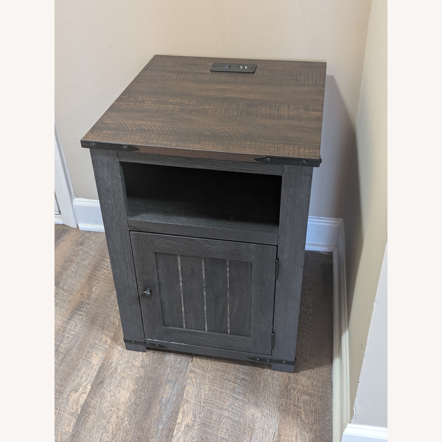 Sincido Dark Brown Wood Sideboard - image-3