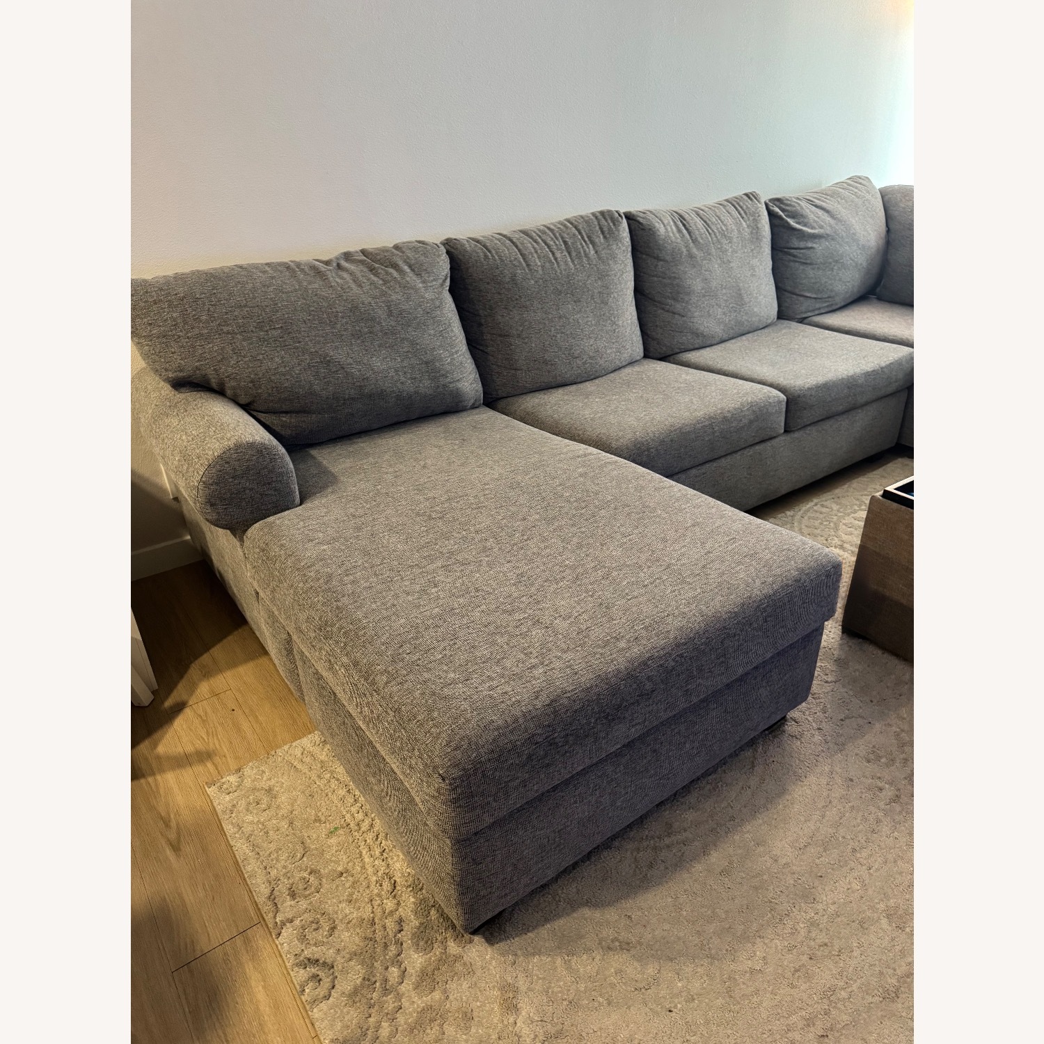 Living Spaces Hampstead 137” Gray Sectional - image-4