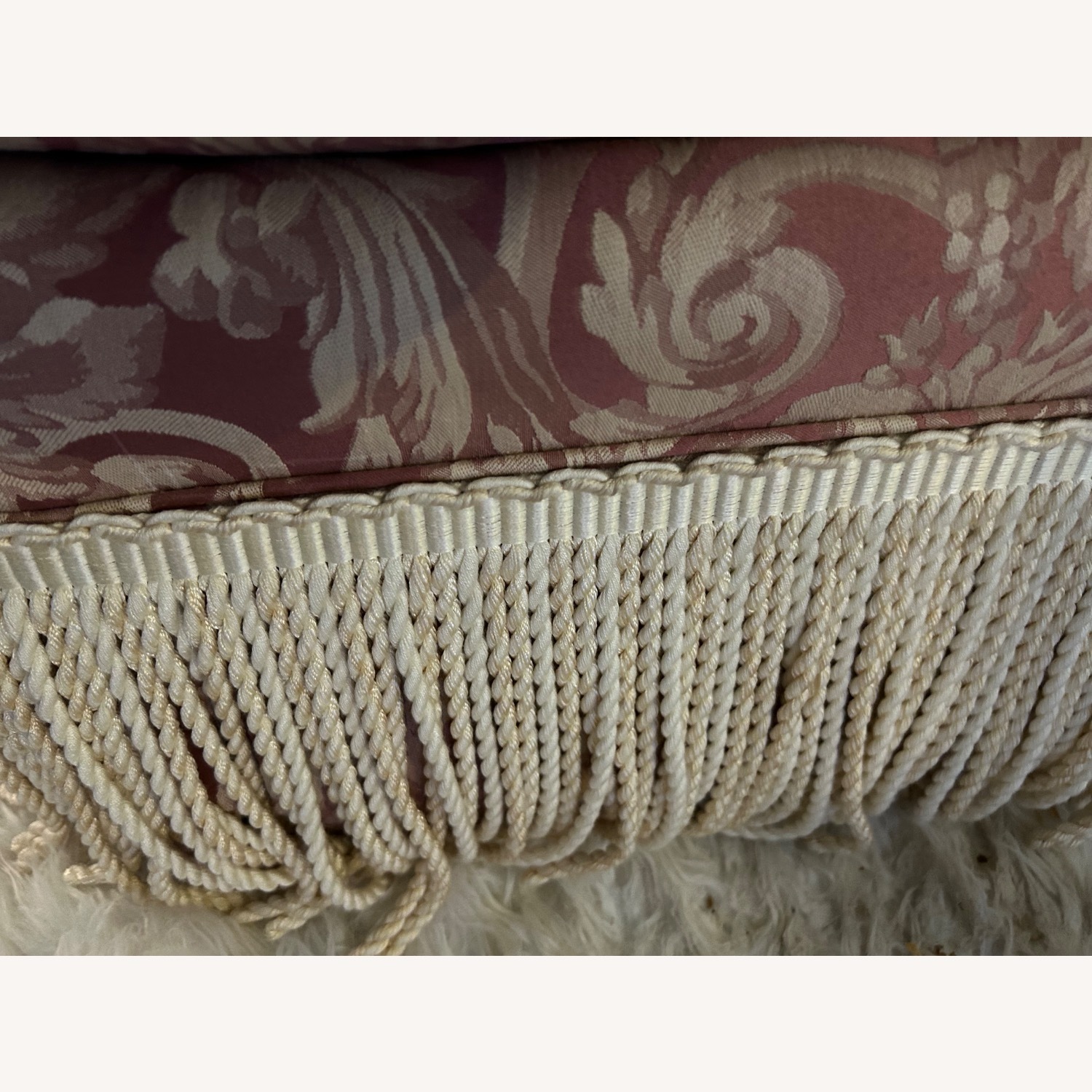 Ethan Allen Pink Fabric 2 Seater Sofa - image-4