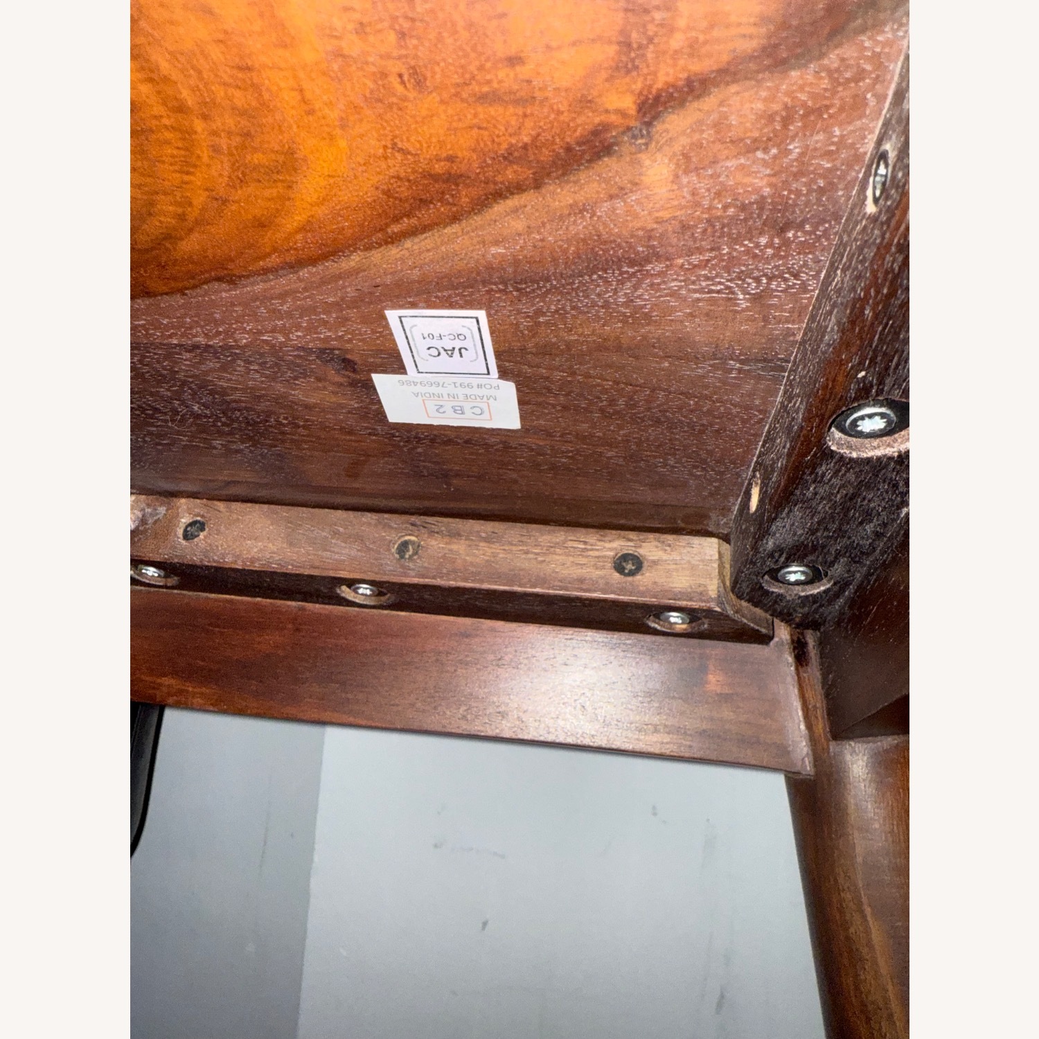 CB2 Wainscott Dark Brown Counter Stool 24” - image-4