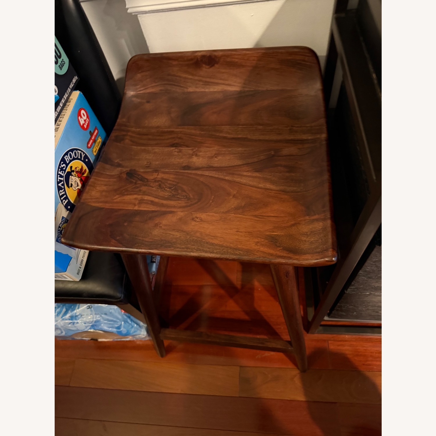 CB2 Wainscott Dark Brown Counter Stool 24” - image-3