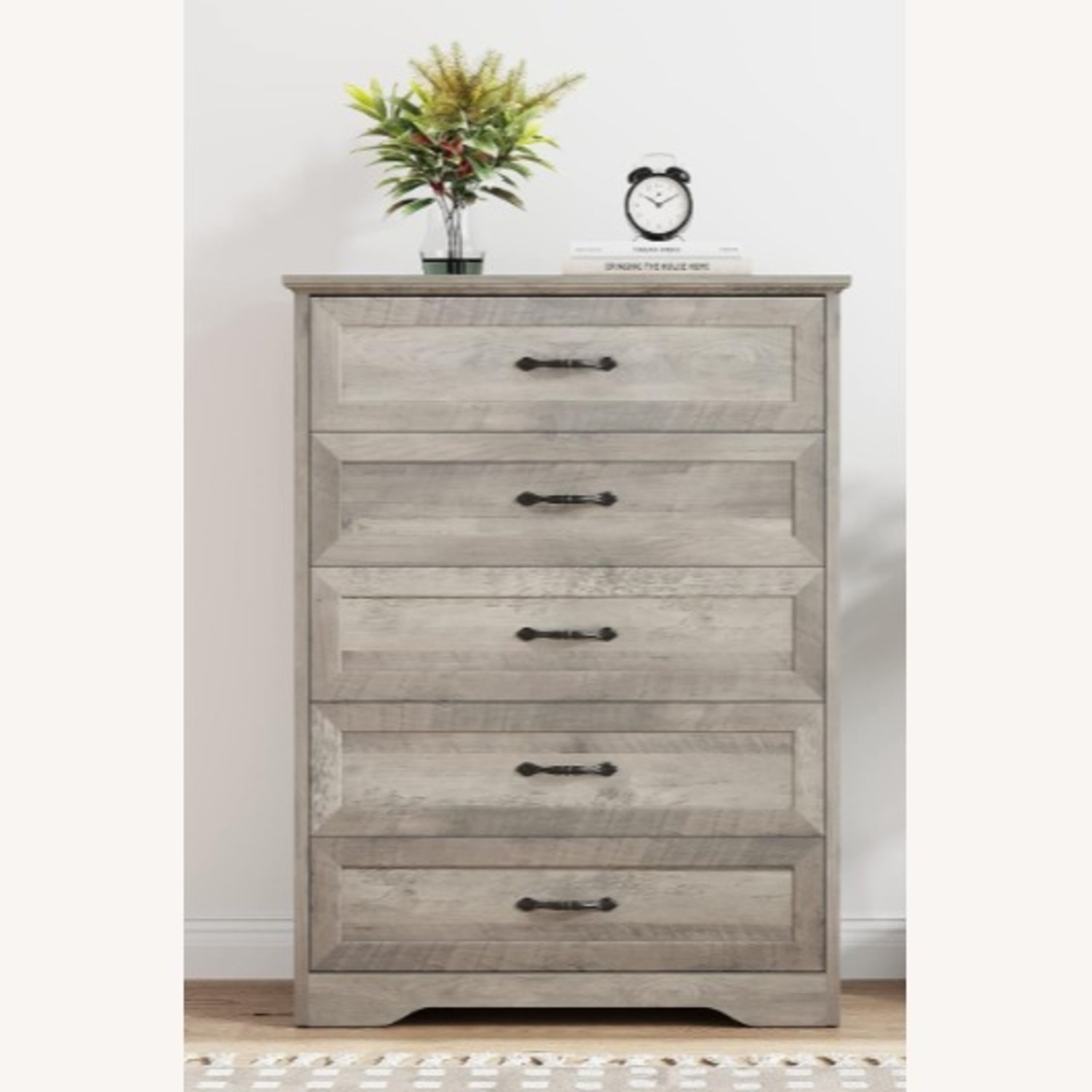 Garvee Light Gray Wood Dresser - image-1