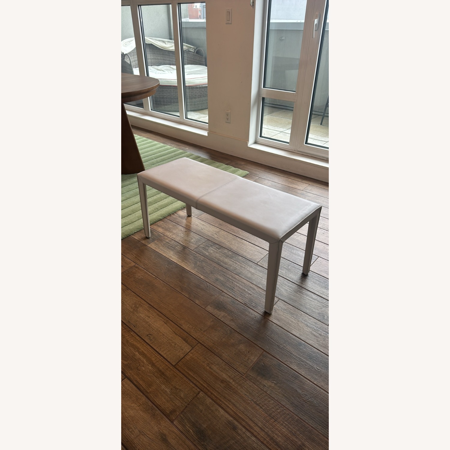 Leather Dining Chair and Bench Set - image-4