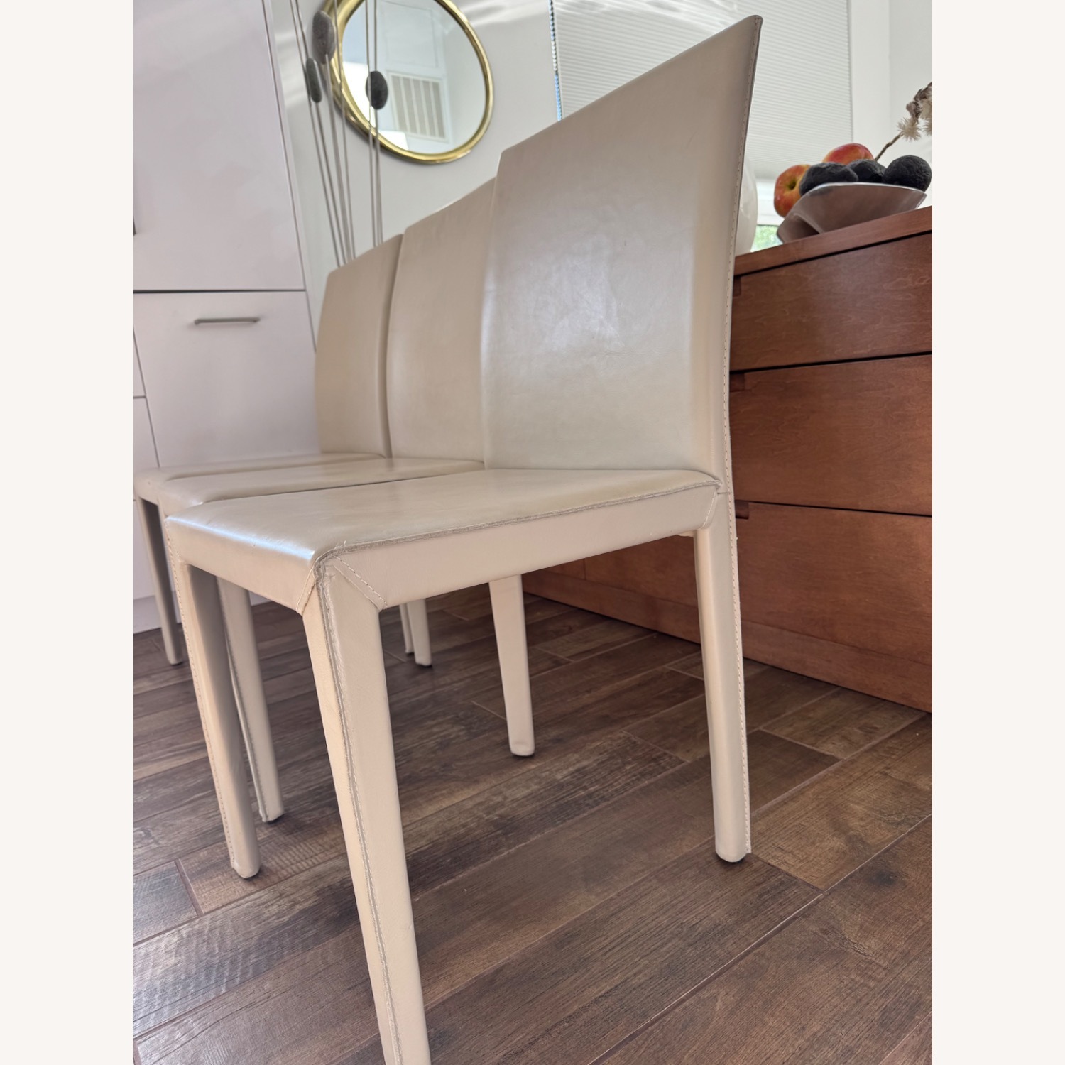 Leather Dining Chair and Bench Set - image-1