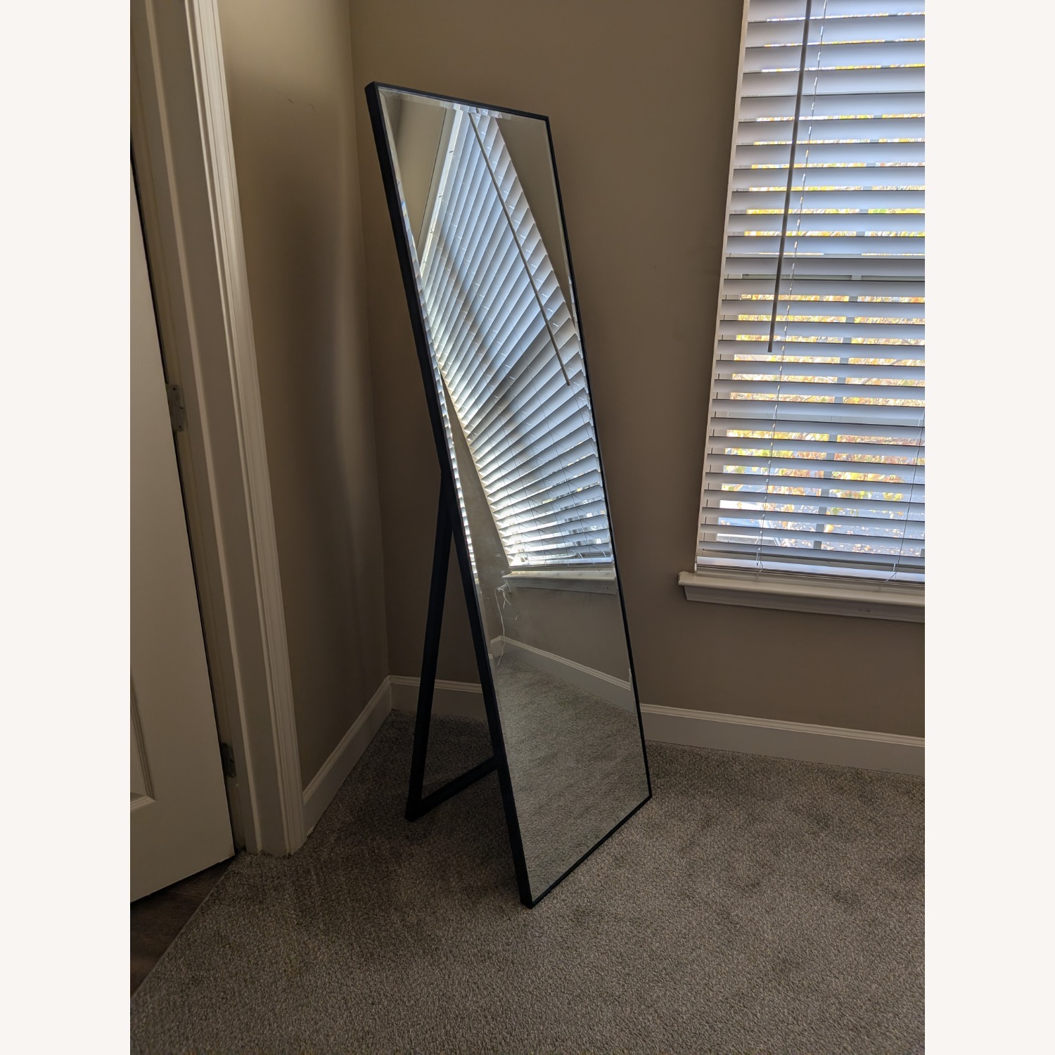 Dark Brown Glass Floor Mirror - image-2