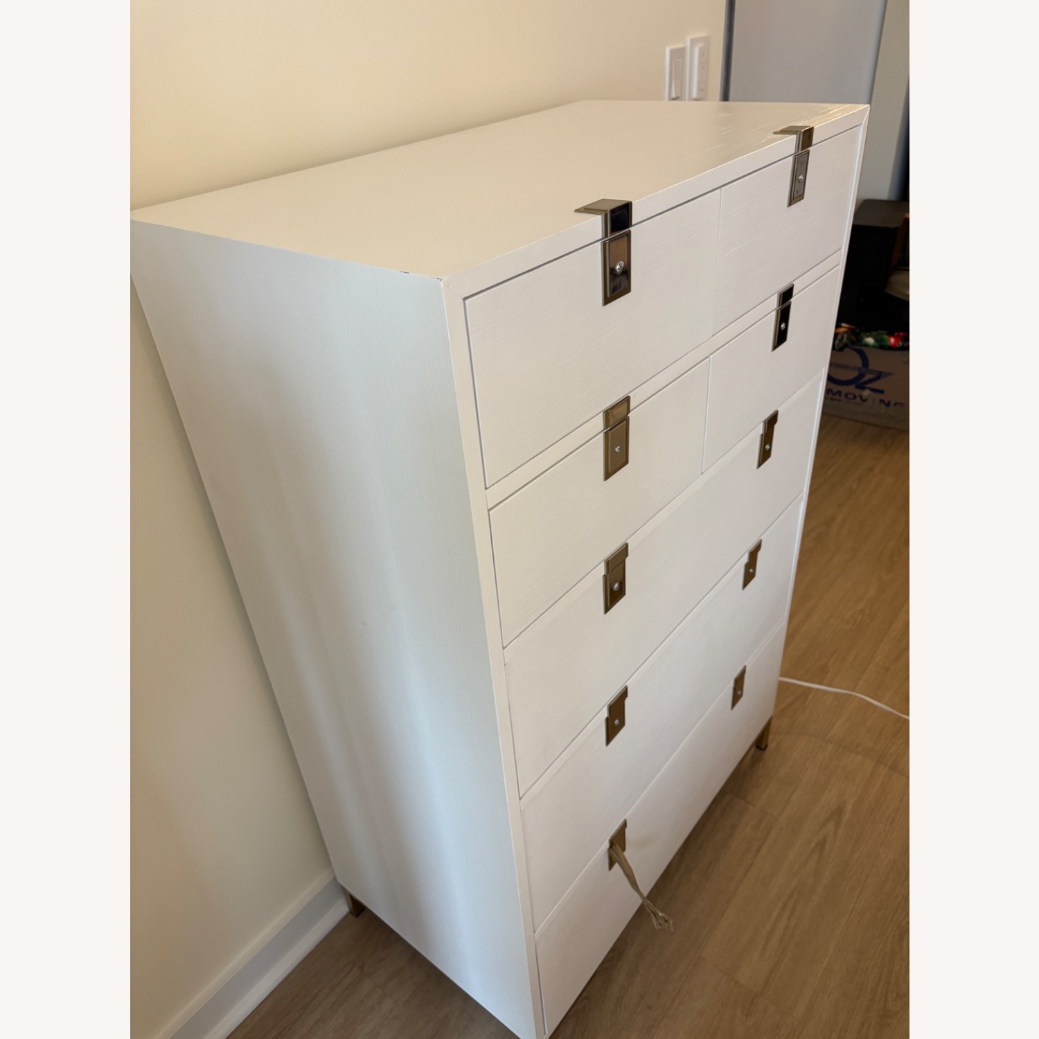 Anthropologie Ingram White Wood Dresser - image-3