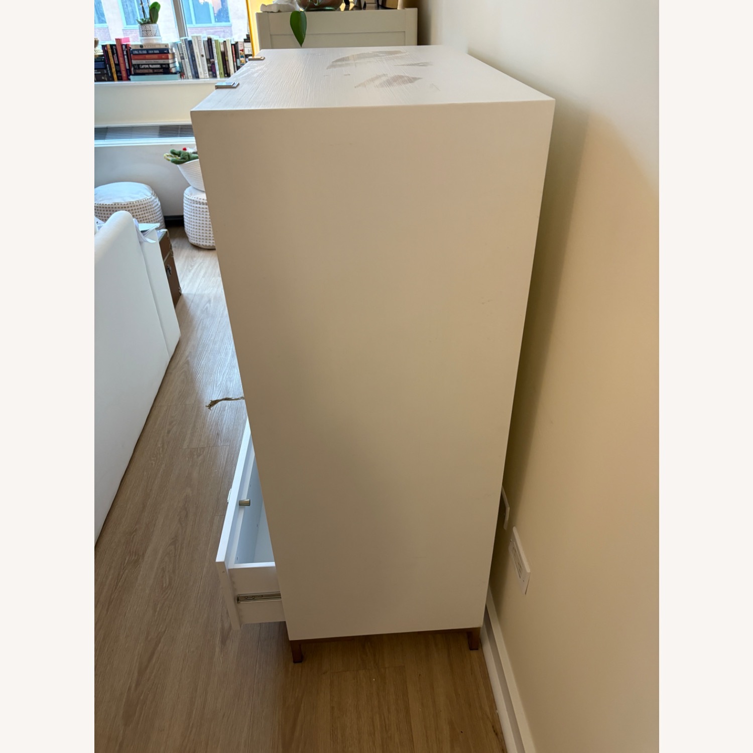 Anthropologie Ingram White Wood Dresser - image-5