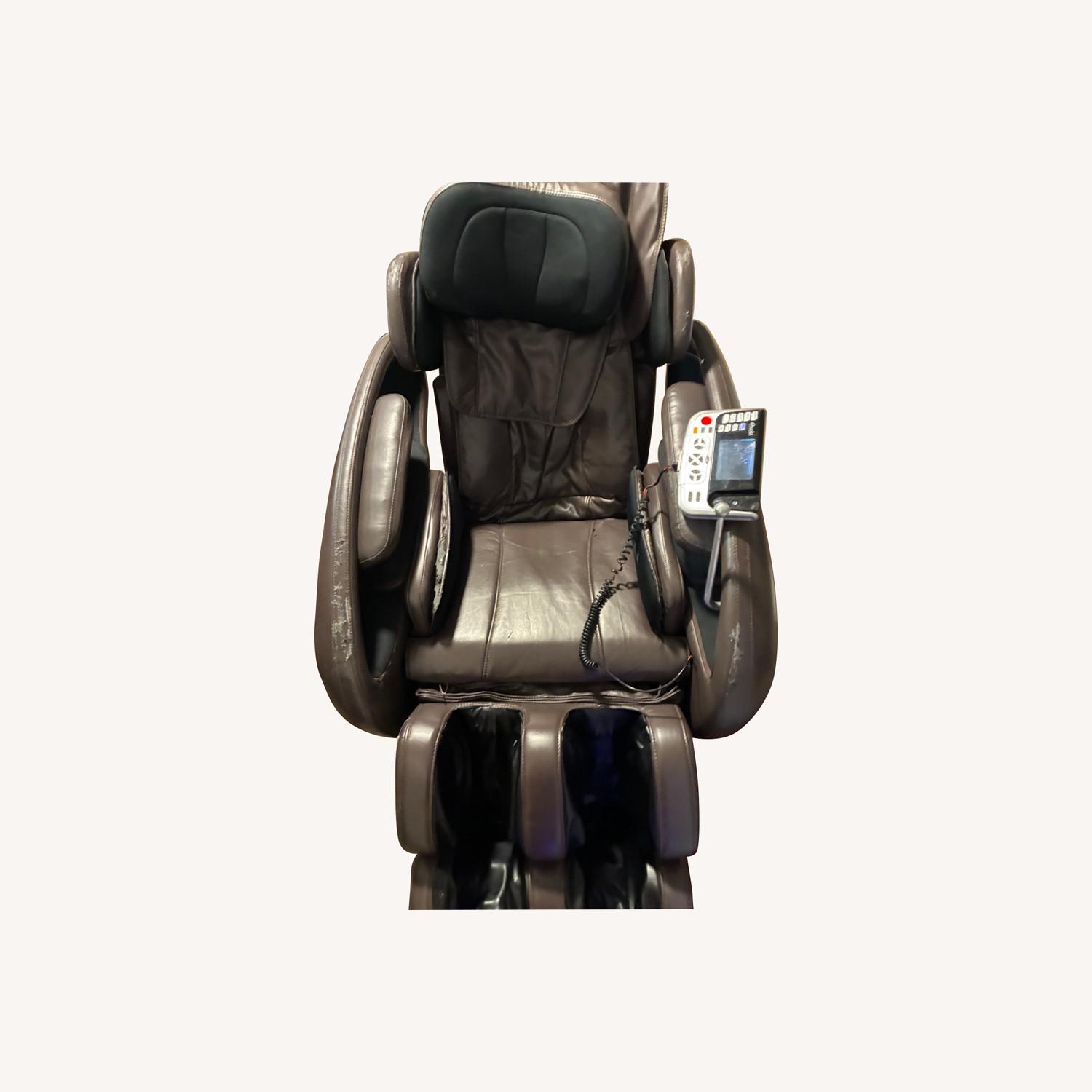 Dark Brown Leather Recliner - image-0
