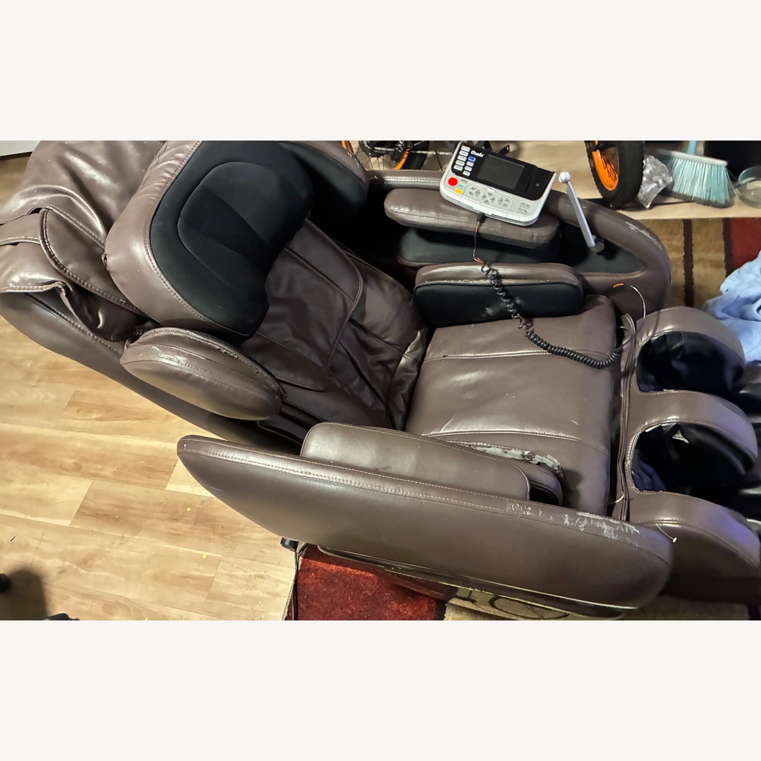 Dark Brown Leather Recliner - image-1