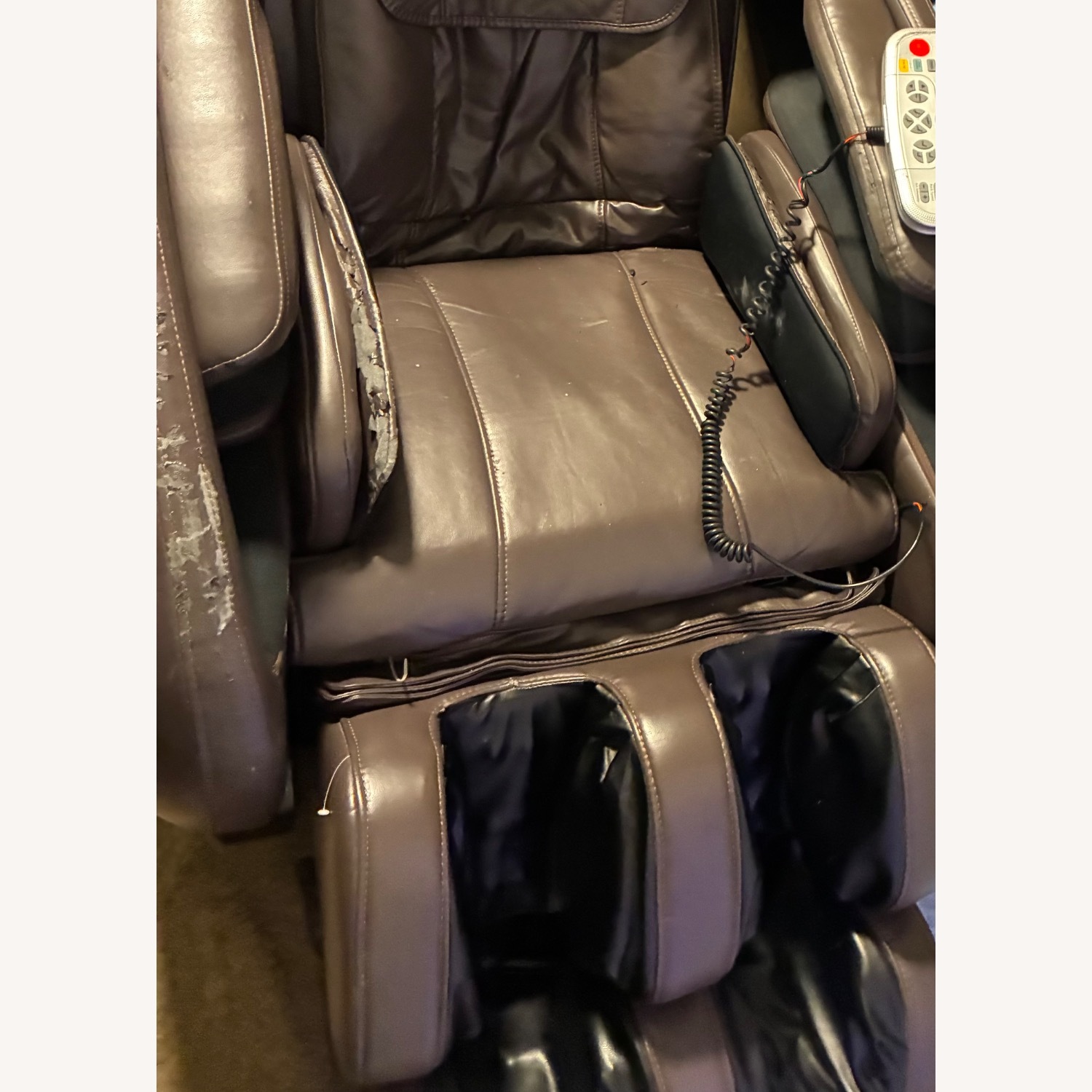 Dark Brown Leather Recliner - image-3