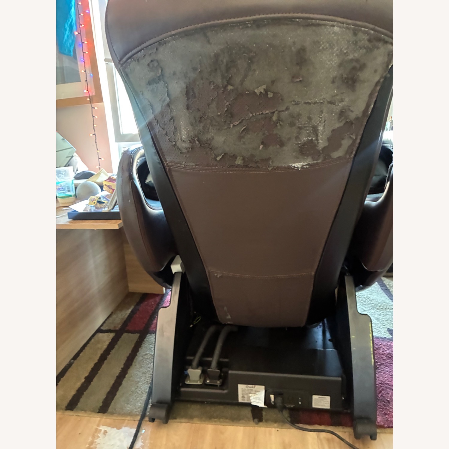 Dark Brown Leather Recliner - image-9