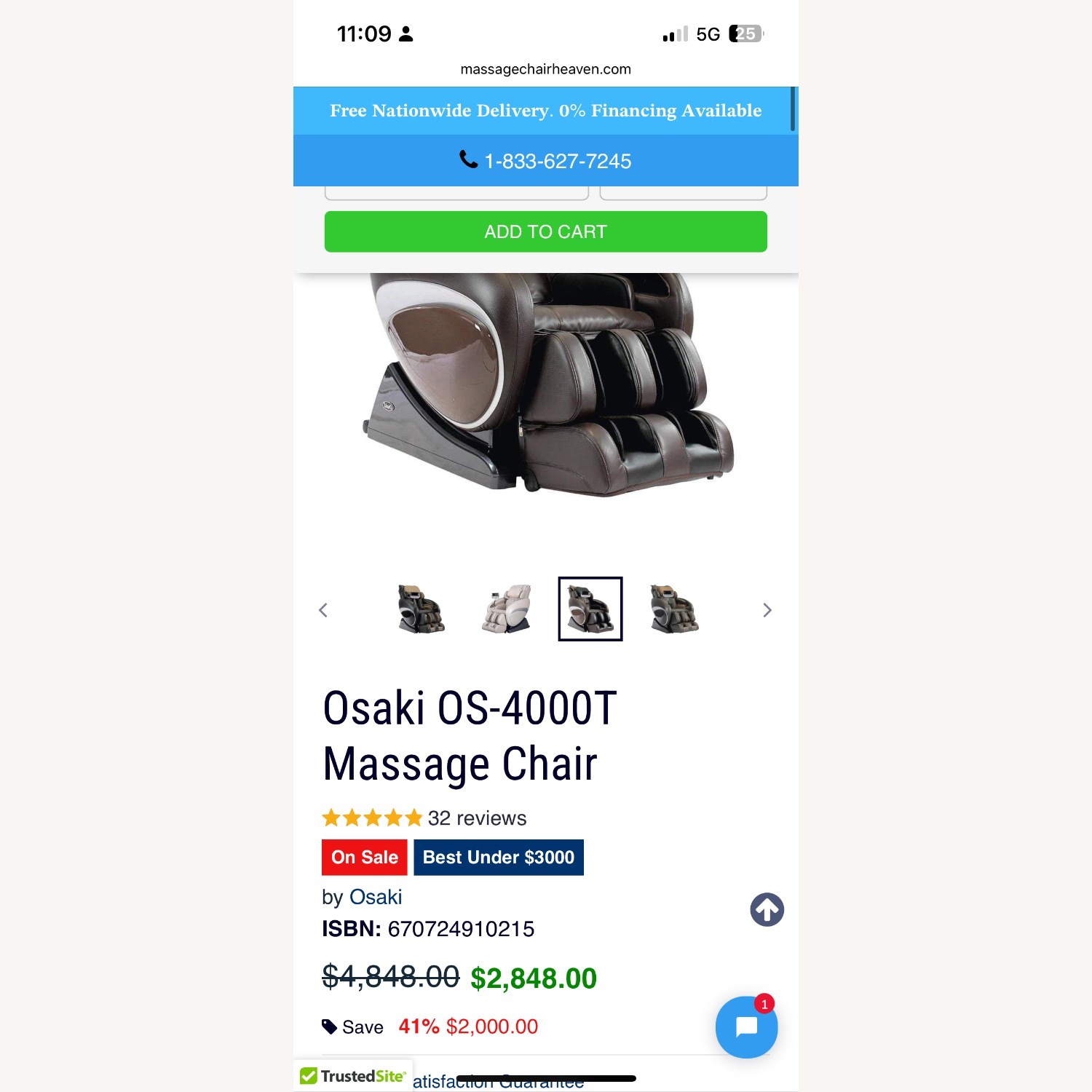 Dark Brown Leather Recliner - image-11