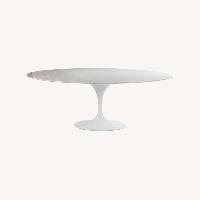 Carrara White Marble Tulip Base Dining Table