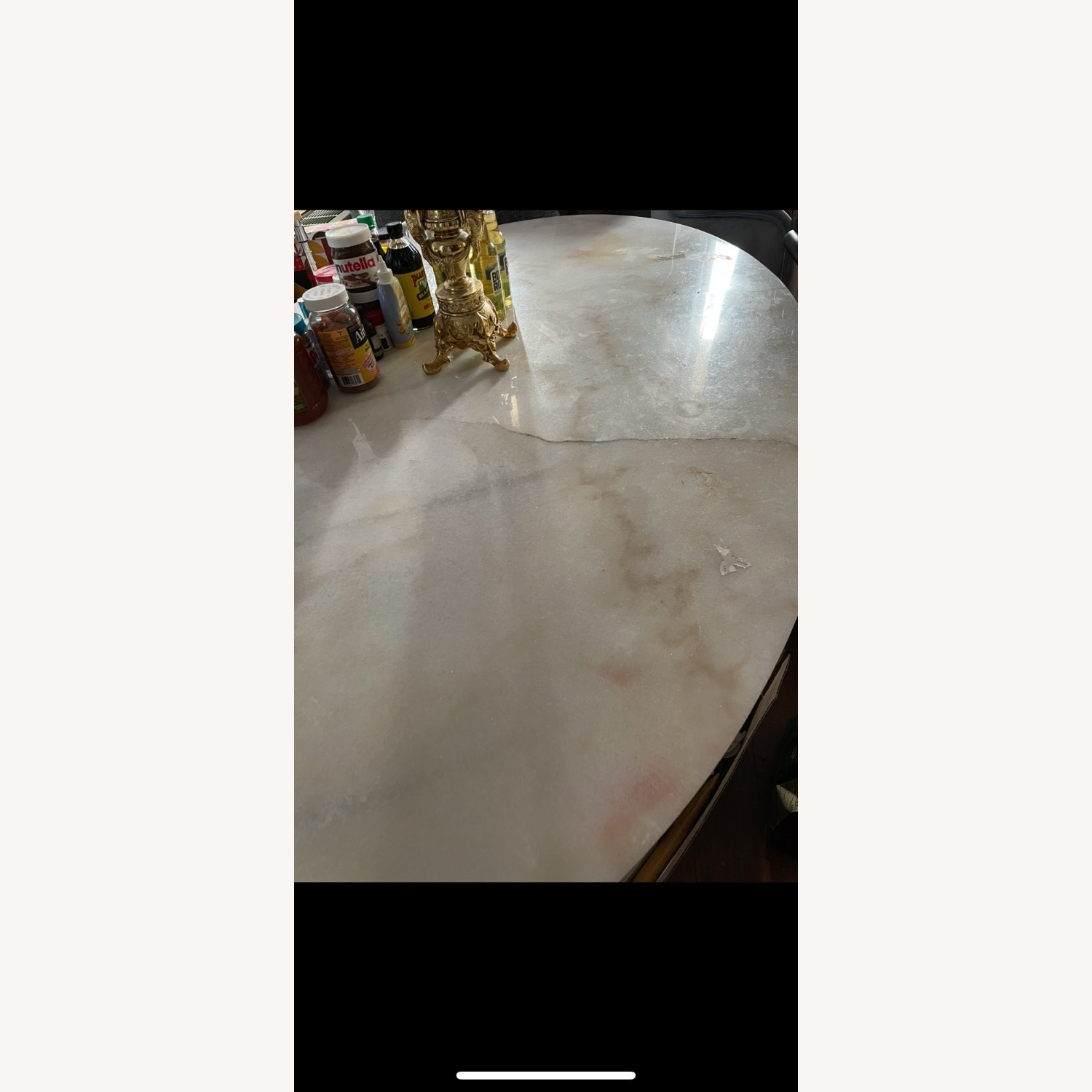 Carrara White Marble Tulip Base Dining Table - image-7