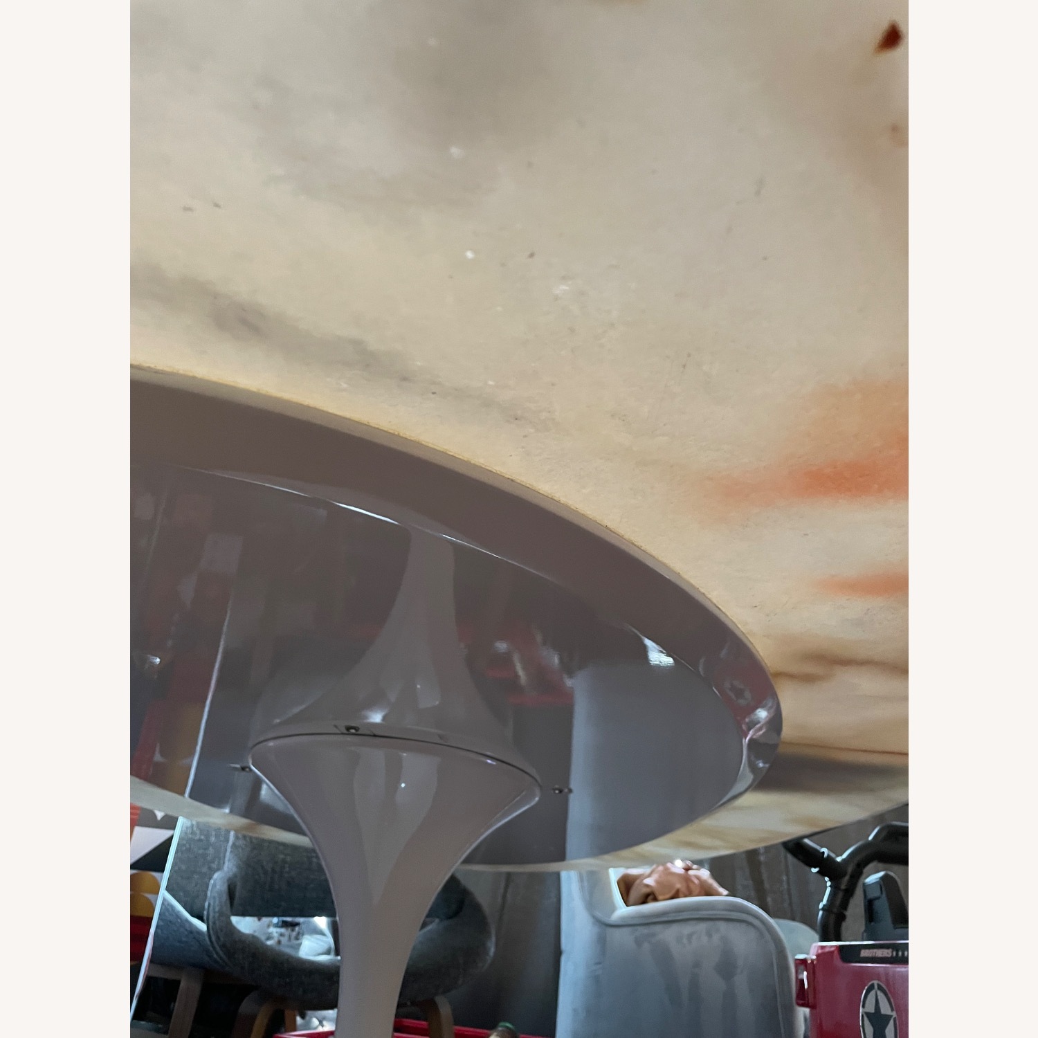 Carrara White Marble Tulip Base Dining Table - image-19