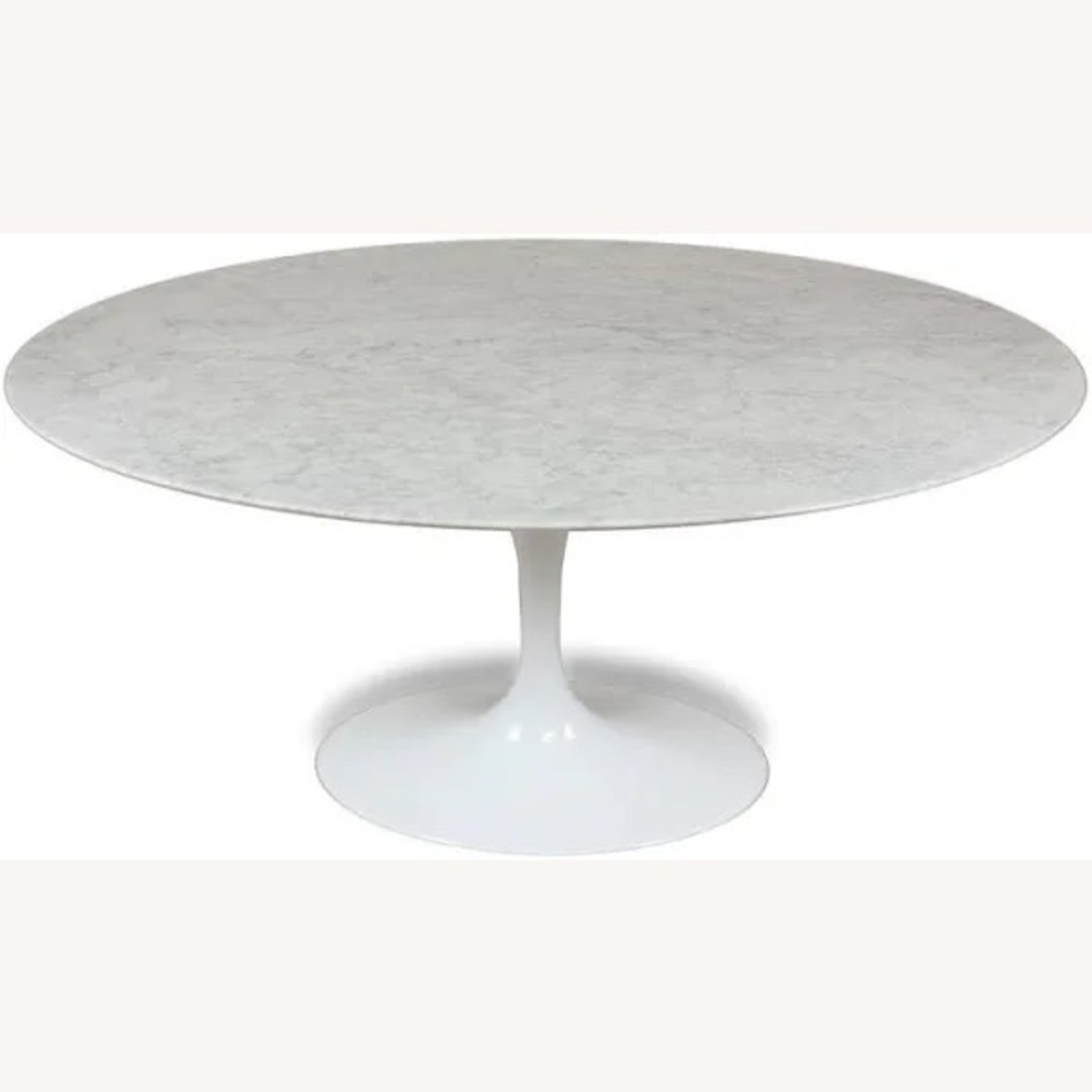 Carrara White Marble Tulip Base Dining Table - image-3