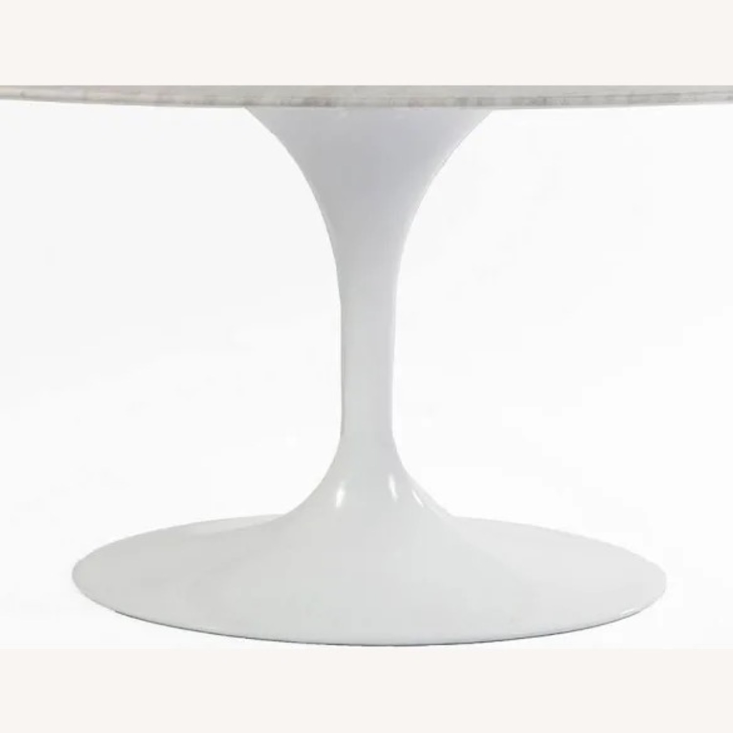 Carrara White Marble Tulip Base Dining Table - image-5