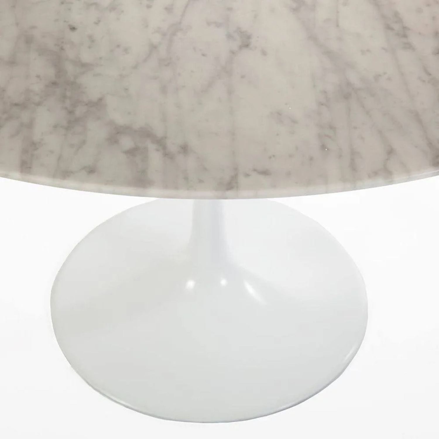 Carrara White Marble Tulip Base Dining Table - image-2