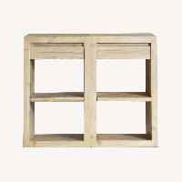 Pottery Barn Folsom Natural Wood Media Storage