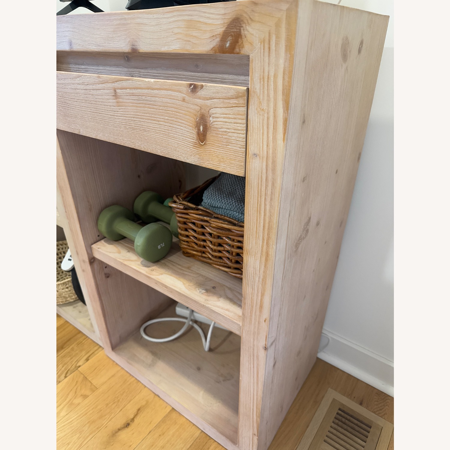 Pottery Barn Folsom Natural Wood Media Storage - image-3