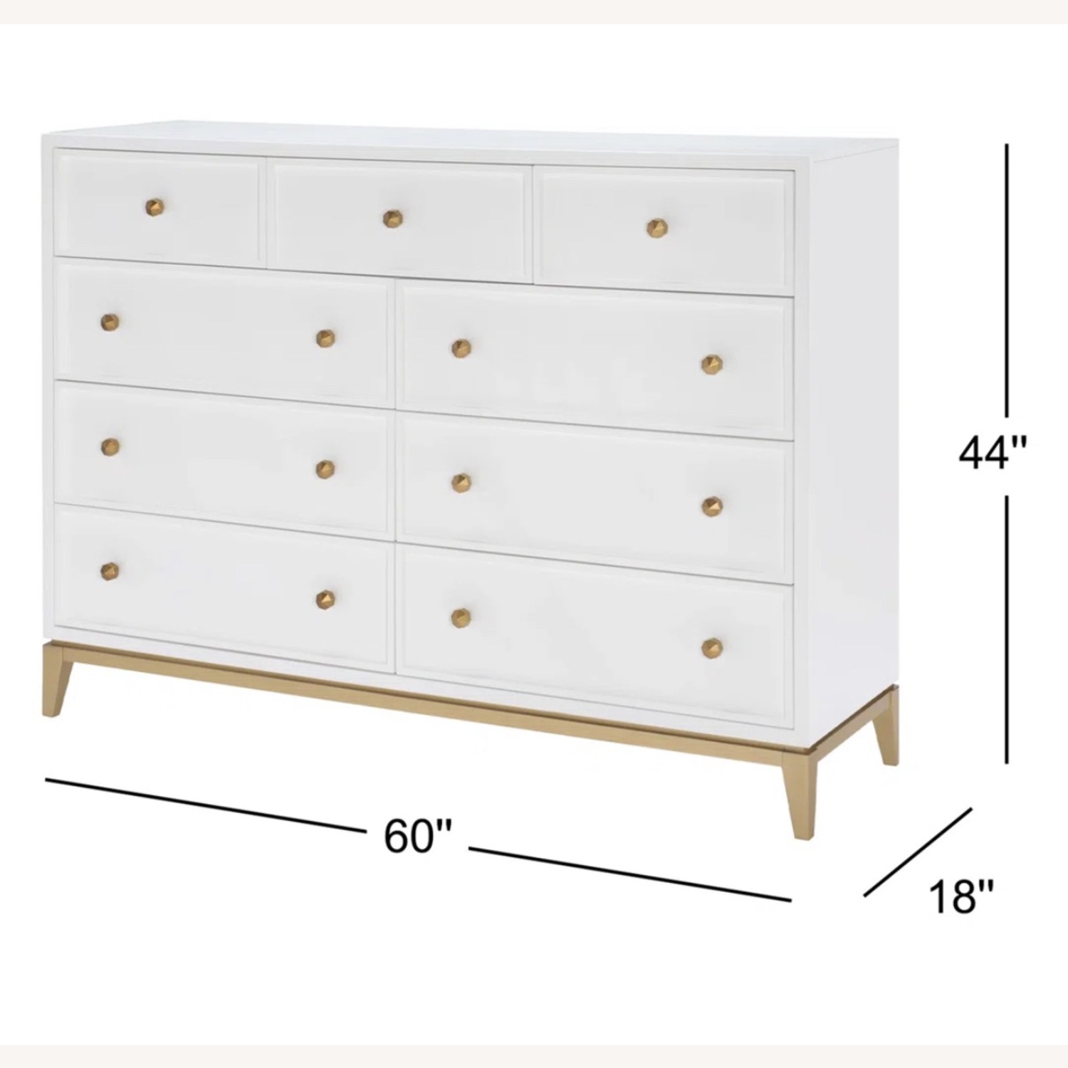 Hokku Designs Aubry White Wood Dresser - image-2