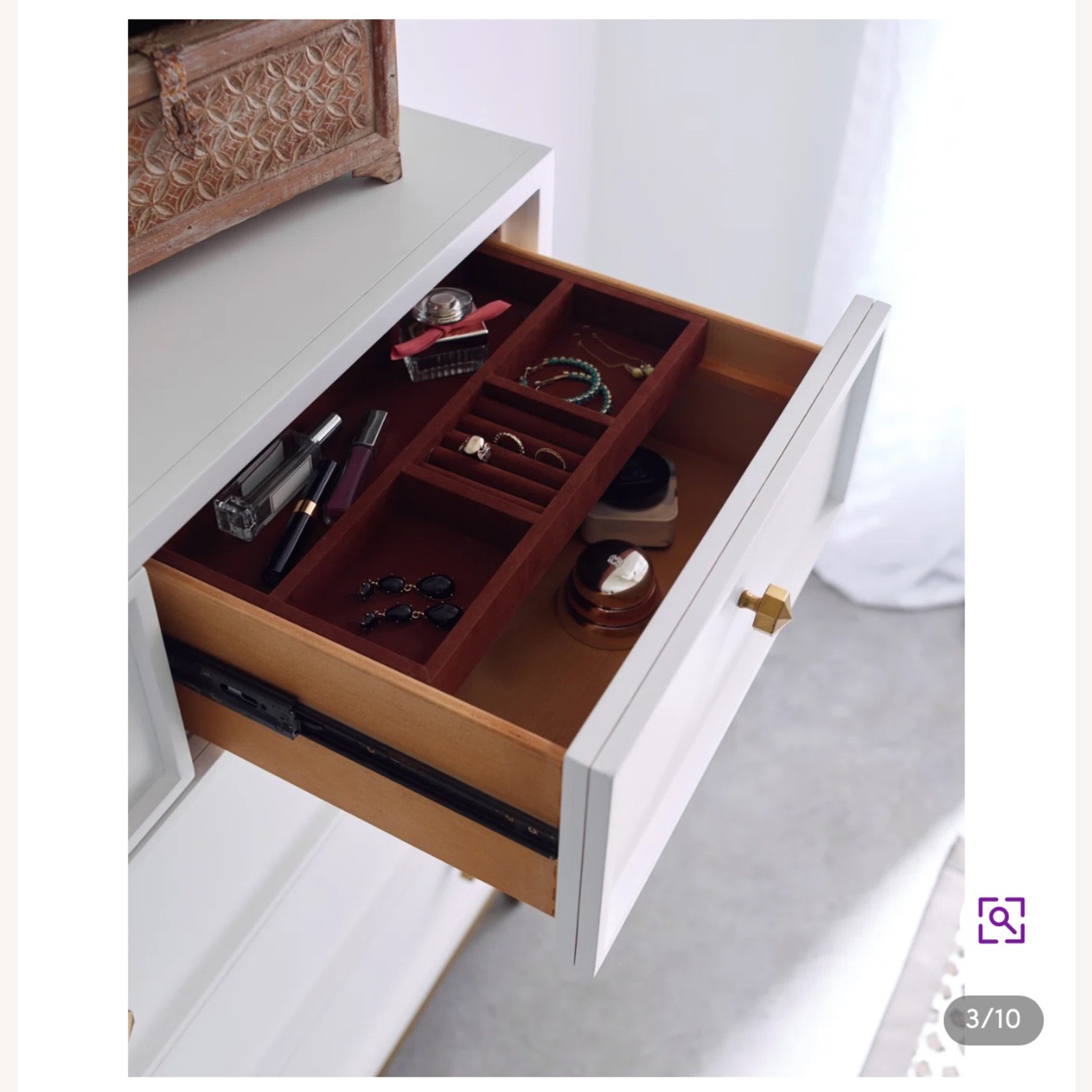 Hokku Designs Aubry White Wood Dresser - image-3