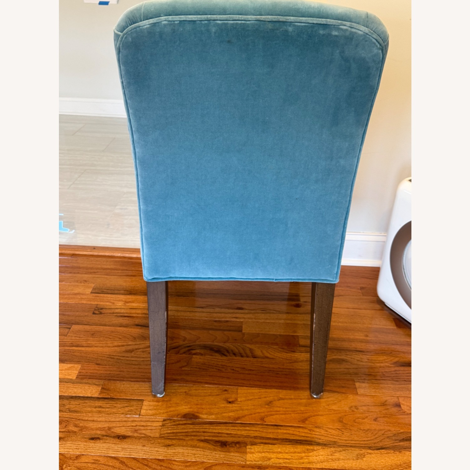 Ethan Allen Blue Velvet Dining Chairs - image-4