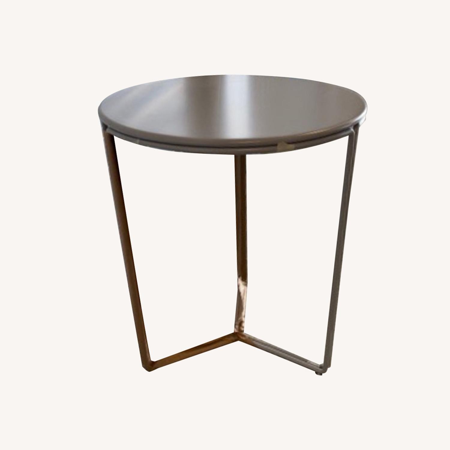 Stylex Adorn Series Light Gray Metal Side Tables - image-0