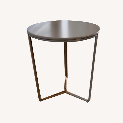 Used Stylex Adorn Series Light Gray Metal Side Tables for sale on AptDeco